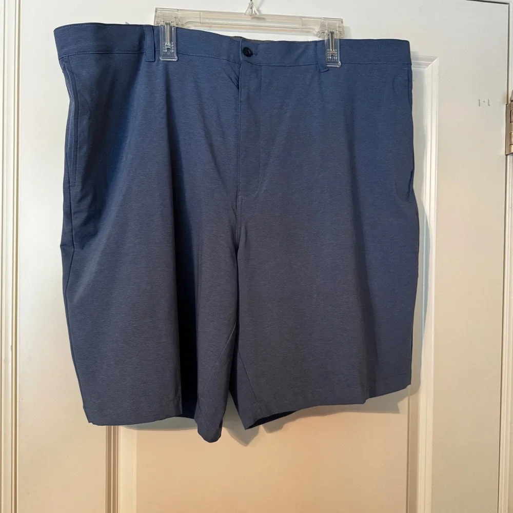 Ben Hogan Performance Mens Golf Shorts Blue Heather Stretch UPF 50 Size 46 NWT